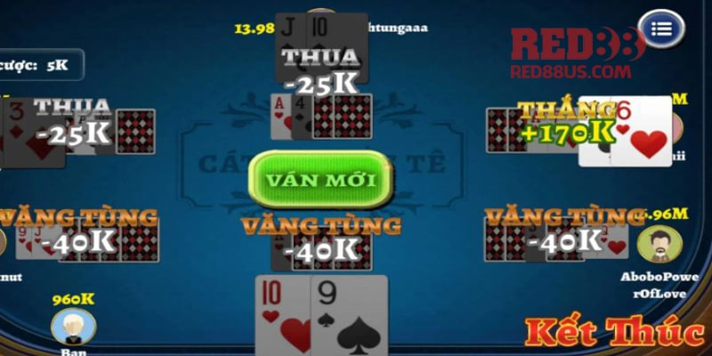 Hướng dẫn cách chơi game bài Catte 2 vòng cuối trên RED88